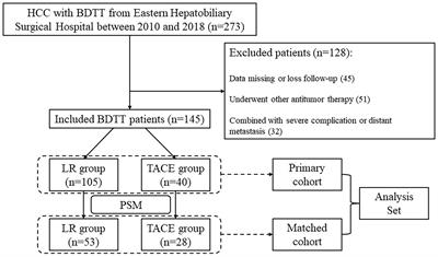 Prognostic Comparison Between Liver Resection and Transcatheter Arterial Chemoembolization for Hepatocellular Carcinoma Patients With Bile Duct Tumor Thrombus: A Propensity-Score Matching Analysis